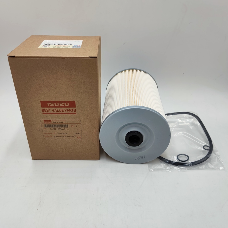 Bas élément filtrant d'huile lubrifiante d'écoulement de résistance 1-87610059-0