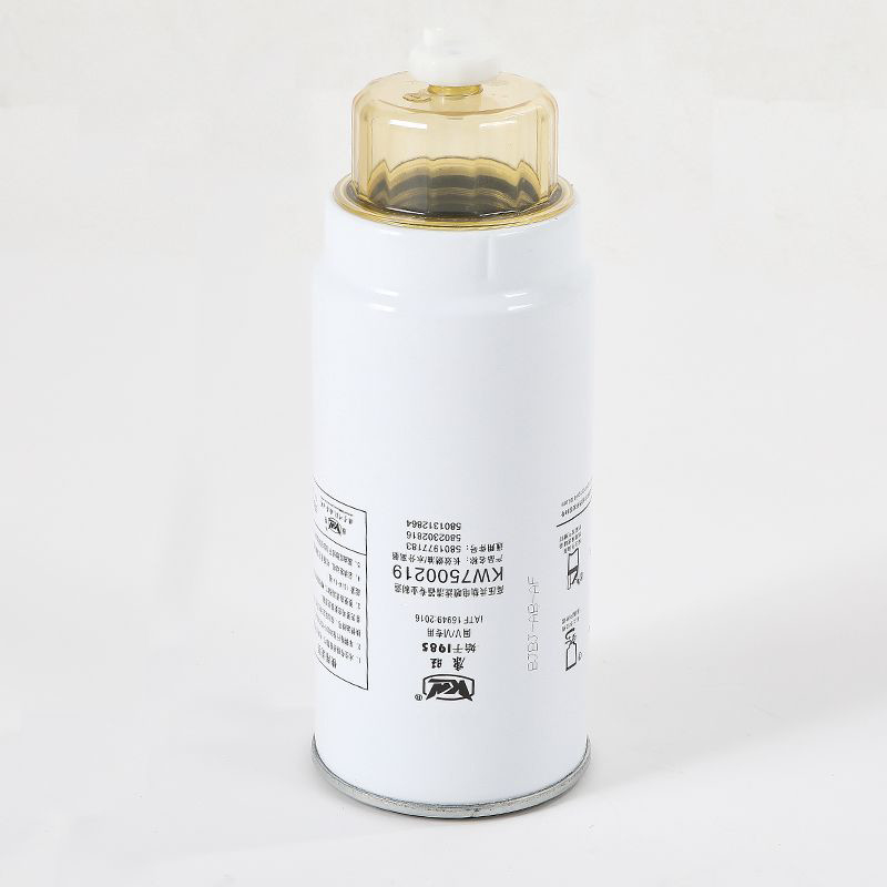 KW7500219 Filtre à carburant pour camions d'un an avec peu d'entretien et filtration efficace