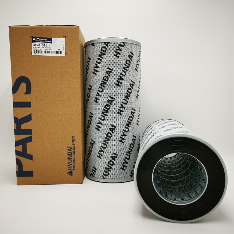 Filtre hydraulique pour excavateur avec une efficacité de filtration de 99%, une température de fonctionnement de -40°C à 100°C et une garantie de 3 mois